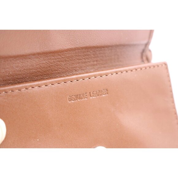AMITY Genuine Leather Tri-Fold Coin Purse Wallet Brown Zippered ID Window Vintag - Picture 7 of 12
